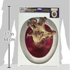 Gothic Halloween Prop-ZOMBIE GHOUL HAND TOILET TOPPER-Tattoo Bathroom Decoration