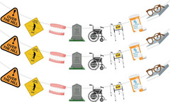 Over the Hill Birthday Decorations Banner, 3Pcs over the Hill Banner Garland Pre