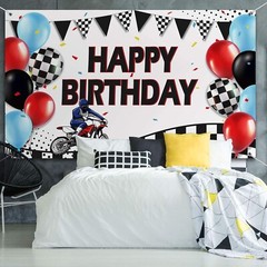 Lightweight Dirt Bike Party Backdrop – 72.8×43.3 Inch Celebration Essential