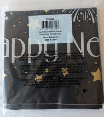 New Years Rectangular Plastic Tablecover 24″ x 84″ New Year Table Cover NIP