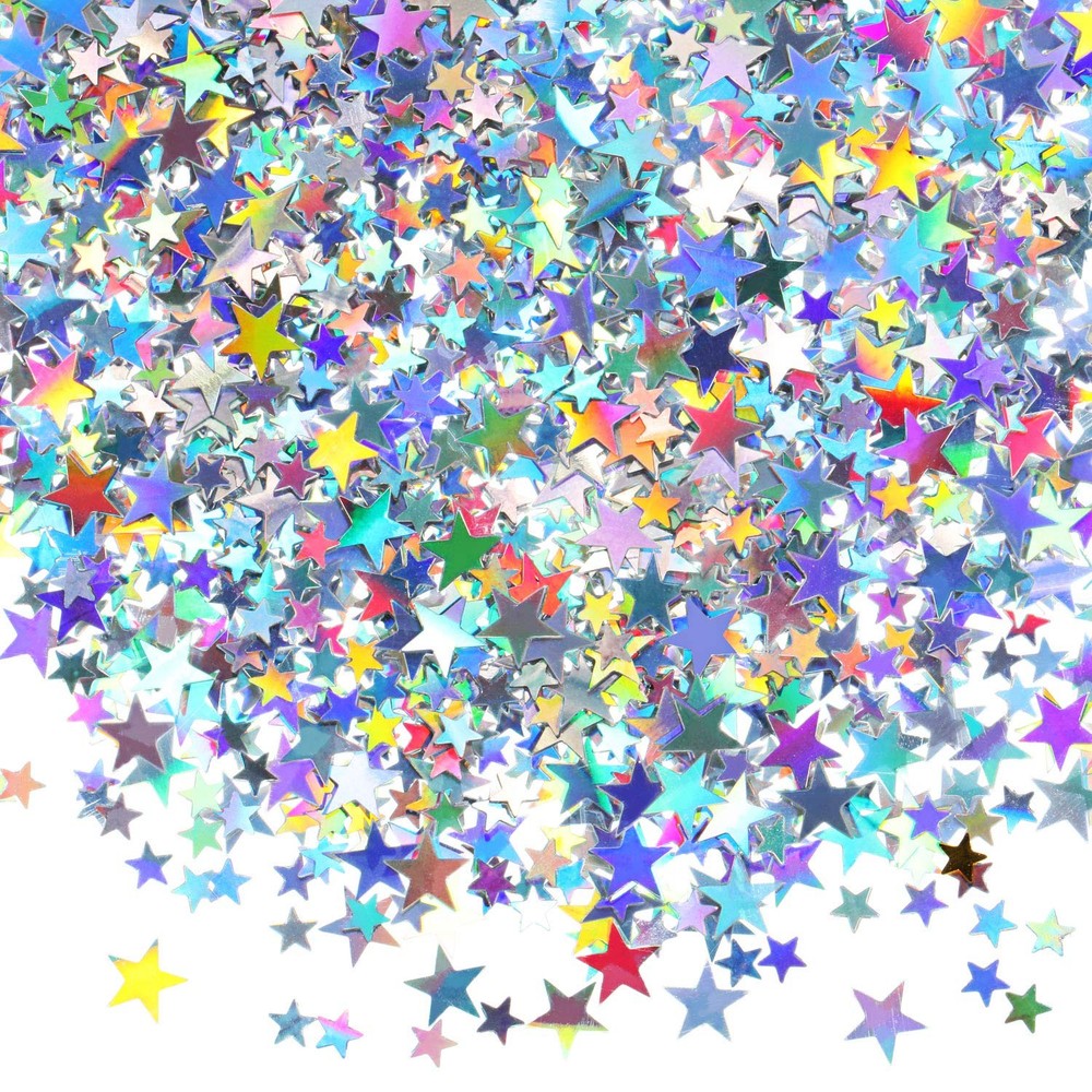 60g Star Confetti Glitter Table Confetti Metallic Foil Stars for Christmas Pa…