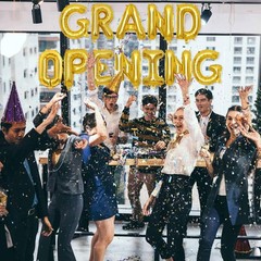 2 Set 24Pcs Gold GRAND OPENING Letter Balloons 16in Balloon Foil Letter Decor…