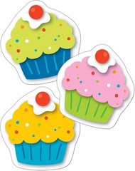 Carson Dellosa 36-Piece Cupcake Decorations, Colorful Cardstock Dessert Cutou…
