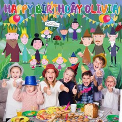 Ben and Holly Personalised Custom Banner Backdrop Party Supplies Birthday Gift