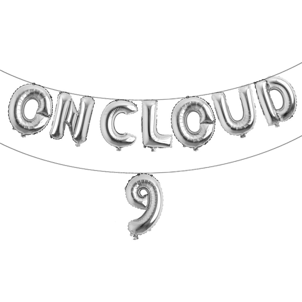 On Cloud 9 Multicolor Balloons Banner On Cloud Nine Birthday Party Decorations f
