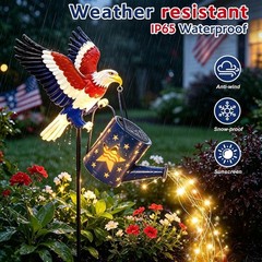 Modern Eagle Decorative Lights in Metal for Memorial Day and Independence Day