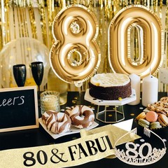 Gold 80th Birthday Tiara & Sash Set, Happy – Fabulous Decorations