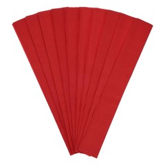10Pack 3.3ft x 20 Inch/100 x 50cm Red Soft Wide Crepe Paper Streamer Sheet