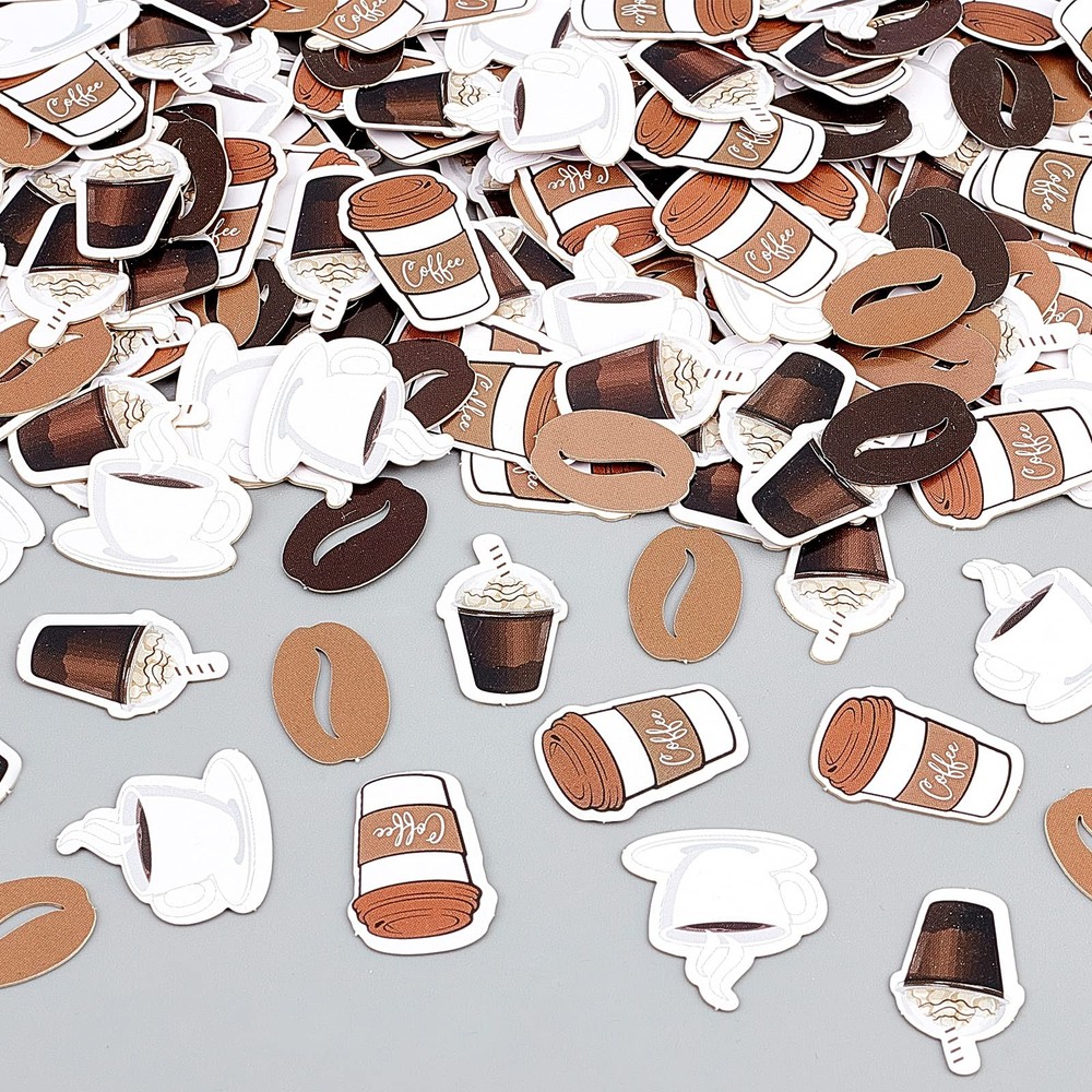 200 PCS Coffee Cup Bean Confetti for Bridal Shower Birthday Party Table Decor