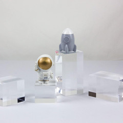 Polished Acrylic Cube Cylinder round Photo Props, Transparent Cube | Transparent