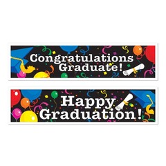 4 piece Graduation Celebration Plastic Party Sign Room Decorations