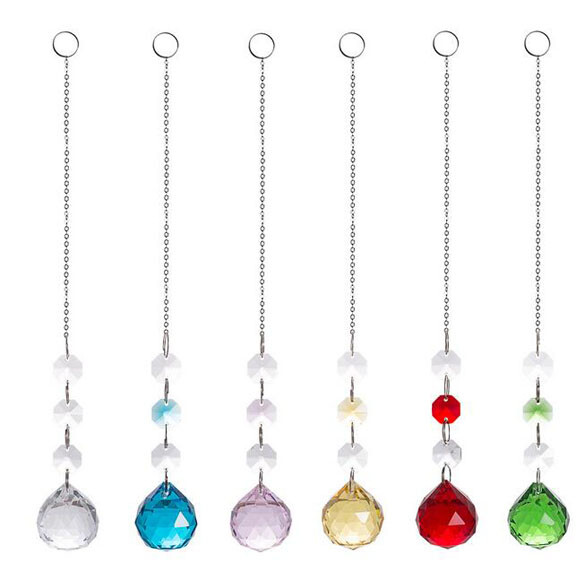 6Pcs/Set Crystal Ball Chandelier Drops Candlabras Wedding Decoration Party