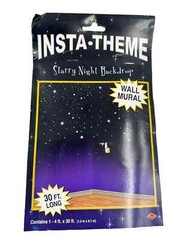 Beistle Insta-Theme Starry Night Backdrop Wall Mural Decor Decoration 30′ Props