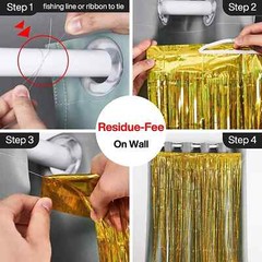 2M Foil Fringe Tinsel Shimmer Curtain Door Wedding Birthday Party DECORATIONS