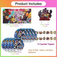Yugio, 40 pieces, Birthday Party Decoration Kit, New – Free Shipping!