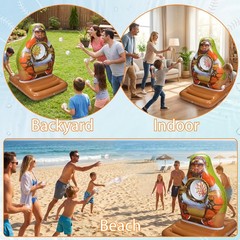 Pool Toys Games Set Inflatable Baseball Toss Game, Fun Swimming Floating Game