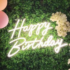 Happy Birthday Neon Sign – LED Light Up Decor for Any Age Celebration