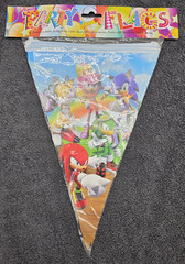 Sonic the Hedgehog Pennant Flag Style Banner for Birthday & Game Parties