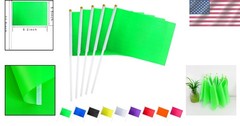 Versatile 25 Pack Mini Solid Green Flags – Perfect for Kids’ Birthdays & More