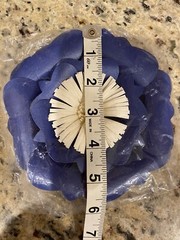 Paper Flower Navy Blue and Beige. Cardstock. New.