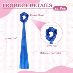 Rainbow Dance Ribbons, Wrist Streamers 24 Pcs & Blue