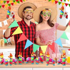 12 Pack Cinco De Mayo Donkey Pinata Set