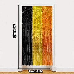 2 Pack Construction Foil Fringe Curtains Backdrop Birthday Party Decorations …