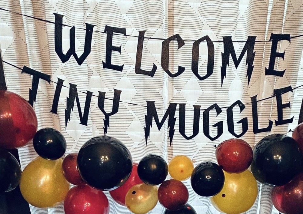 Harry Potter Baby Shower Banner and Party Supplies Welcome Tiny Muggle