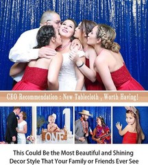 Shiny Beauty Sequin Backdrop 9FTX13FT Blue Wedding Shimmer Fabric Background