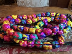 Multicolor Corn Husk Garland Handmade 7′ Long Christmas or Festivity New