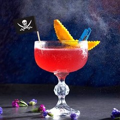 200 Pieces Pirate Cocktail Toothpicks Flags Cake Toppers for Food, Appetizer,