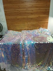 Sequin Pink Metallic Disc Event Backdrop Drapes Curtains – 2 Panels 8FT x 5FT