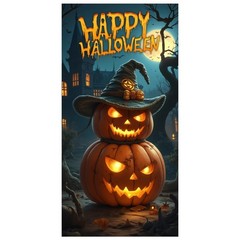 Halloween Door Decorations Horror Moon Night Dead Tree Scary Cemetery Pumpkins D