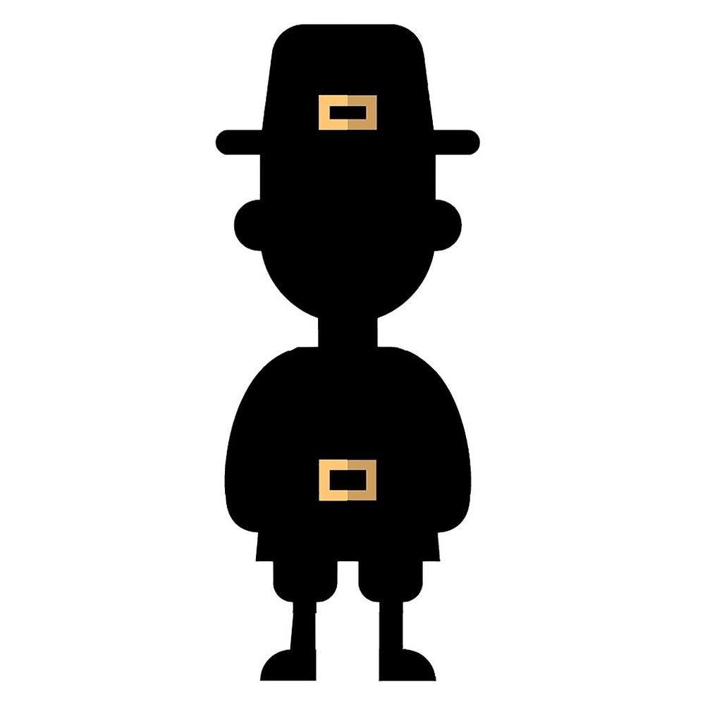 SS11167 Male Pilgrim Silhouette Cardboard Cutout Standee Standup