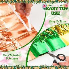 2 Hawaiian Luau Beach Party Decorations, 2.5 x 9 ft Wavy Green Brown Yellow