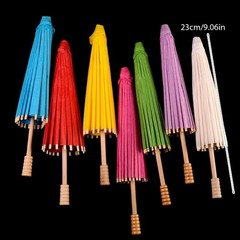 Charm Small Paper Parasol Wedding Paper Umbrella Party Favor White Umbrellas