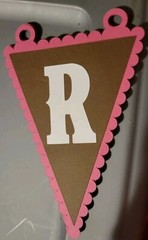 Die Cut Pink & Brown BIRTHDAY for Banner