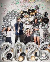 40 Inch Silver Number 2026 Balloons, Big Large Size Giant 2026 Number Balloon…