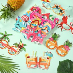 32 Pcs Beach Pool Party Eyeglasses Decoration Summer Luau Paper Glasses Bulk …