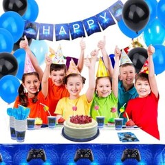 Video Game Party Decorations,Video Game Party Supplies Includes Banner, Plate…