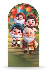Snow White and the Seven Dwarfs Arch Backdrop Cover Birthday Party Decorations