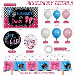 Burnouts or Bows Gender Reveal Decorations, Boy or Girl Gender Reveal Party Deco