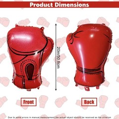 4Pcs Inflatable Boxing Gloves Balloons, Boxing Party Decorations, Red Wrestli…