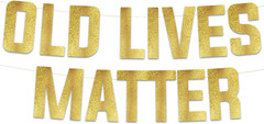 Funny Birthday Gold Glitter Banner – Birthday and Retirement Party Supplies, Ide