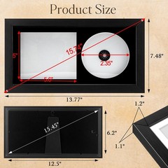 Elegant Solid Wood Frame for Displaying Cherished CD Covers at Home or Office
