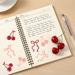 100Pcs Paper Cherry Bow Confetti, Paper Bows Cherries Table Scatters Party Favor