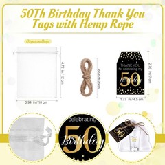 Pickmesh 50 Sets Black Gold Birthday Party Favors for Guests Souvenir Multico…