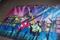 Large Size Band Guitar Background Banner 47″ x 70″ with Hanging Ribbon NEW