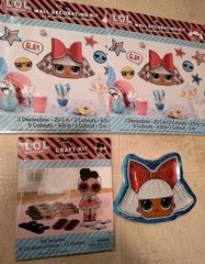 LOL SURPRISE WALL DECORATING Decor Craft Kit Stickers Birthday Party Lot Of 4