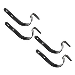 Wrought Iron Wall Hooks Sturdy Metal Construction Weather Resistant Design